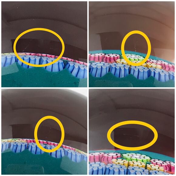 Perthshire Kissing Fish Millefiori Hexagon Twist Aquatic Lampwork SE Paperweight - Picture 13 of 15